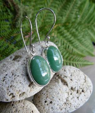 Green - Peridot, Green Quartz, Greenstone - Earrings - SilverStone ...